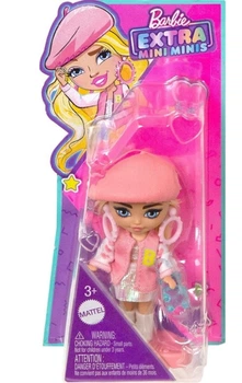 Barbie Extra Mini Minis Mattel кукла блондинка з беретом і університетська куртка