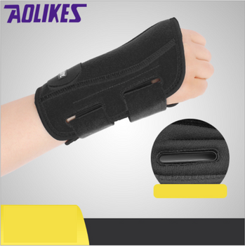 Бандаж на лучезапястный сустав AOLIKES с двумя пластинами жесткости на левую руку L 01454