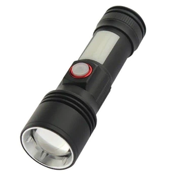 Ліхтар ручний Quantum QM-FL1031 Adept 10W LED zoom +COB з USB