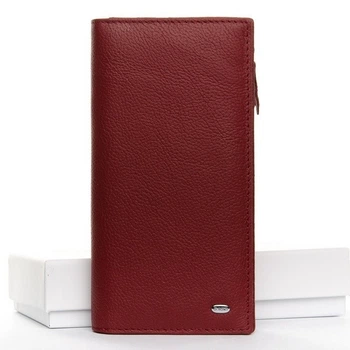 Женский кожаный кошелек Dr.Bond WMB-103M бордовый