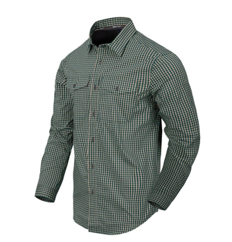 Рубашка (Скрытое ношение) Covert Concealed Carry Shirt Helikon-Tex Savage Green Checkered XL Тактическая мужская