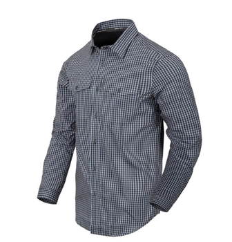 Рубашка (Скрытое ношение) Covert Concealed Carry Shirt Helikon-Tex Phantom Grey Checkered M Тактическая мужская