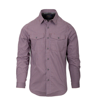 Рубашка (Скрытое ношение) Covert Concealed Carry Shirt Helikon-Tex Scarlet Flame Checkered XL Тактическая мужская