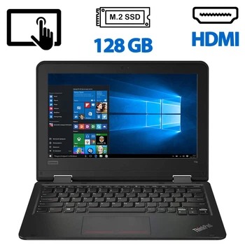 Ноутбук-трансформер Б-класс Lenovo ThinkPad Yoga 11e (4th Gen) / 11.6" (1366x768) TN Touch / Core i3-7100U (2(4) ядра по 2.4GHz) / 4GB DDR3 / 128GB SSD M.2 / HD Graphics 620 / WebCam / HDMI б/у