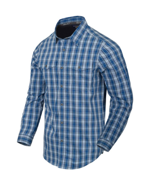 Рубашка (Скрытое ношение) Covert Concealed Carry Shirt Helikon-Tex Ozark Blue Plaid XXL Тактическая мужская