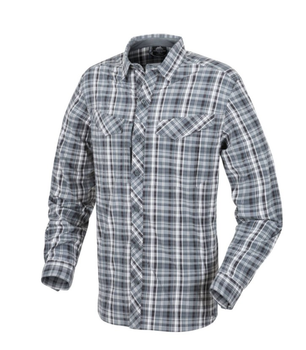 Рубашка Defender MK2 City Shirt Helikon-Tex Stone Plaid XXL Тактическая мужская