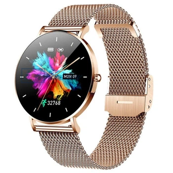 Ультра тонкий смарт-годинник Smart Watch T8 AMOLED дисплей, пульсометр, оксиметр, тонометр, крокомір, режим спорт, для чоловіків і жінок, золото (001438762).