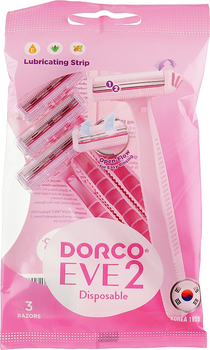 Бритва одноразова з 2 лезами, 3 шт. - Dorco Eve Disposable 2 3шт (966694-33237)