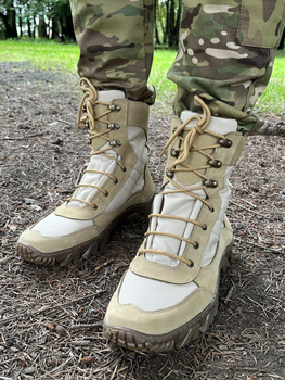 Берцы тактические мужские Light Boots 41 (27 см) Весна/Лето нубук и оксфорд ботинки легкие (Койот)