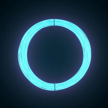 Люминесцентный Эко пластик PLA 10м (светится в темноте BLUE) для 3D-ручки 1.75 мм