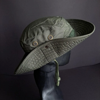 Панама-шляпа тактическая с широкими полями мужская Zelart Полиэстер Олива (TY-6303)