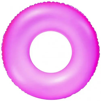 Надувной круг для купания и плавания 91см неоновый розовый, 59262(Pink)