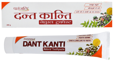 Зубная паста Patanjali Ayurved Dant Kanti Натуральная 200 г (8904109450327)