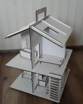 Будинок для ляльок Dosochkamoya переноска + меблі, 38 х 30 х 30 см