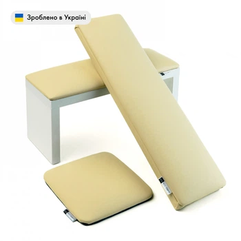 Комплект для маникюра бежевый: подставка под руку WOODwhite, PAD, Подлокотник CARE