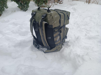 Военный рюкзак на 60 литров с системой MOLLE ВСУ армейский тактический рюкзак цвет Олива
