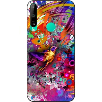 Силиконовый чехол бампер Amstel для Huawei P40 Lite E с картинкой Креатив