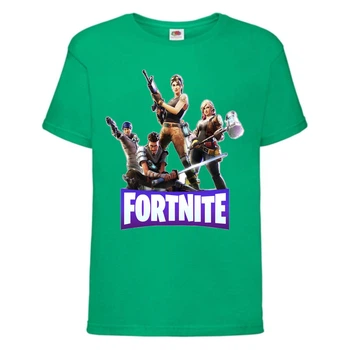 Футболка детская Фортнайт Heroes (Fortnite) зеленая (FT-01) 116 см