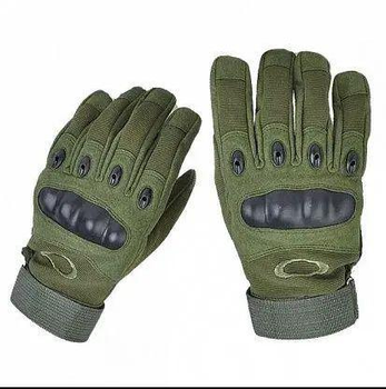 Тактичні рукавички із закритими пальцями Оливковий M