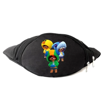 Сумка Бананка на пояс Бравл Старс Brawl Stars (BS-3Heroes-2) Cappuccino Toys черная