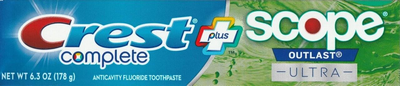 Зубная паста Crest Complete Plus Whitening Scope Outlast 178гр (030772046869)