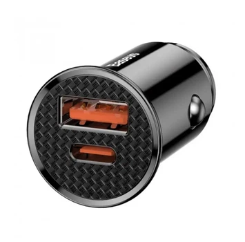 АЗП Baseus Circular Plastic A + C 30W PPS Car Charger Black