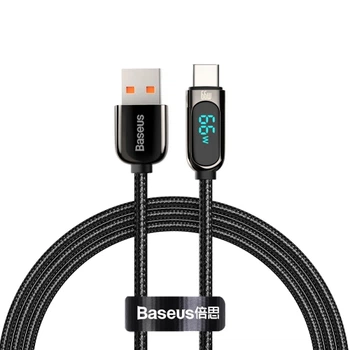 Кабель Baseus Display Fast Charging Data Cable USB to Type-C 66W 1m Black (CASX020001)