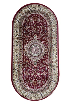 Классический ковер из полиэстера SILK STAR 0.8х1.6 м. Овал RED 1862Е