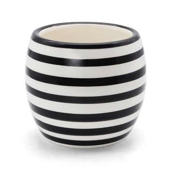 Горщик-кашпо для рослин MBM HOME DH-FLOWERS-27 WHITE/BLACK чорно-білий