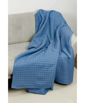 Плед Sweet home Kosa 130х170 см волошковий