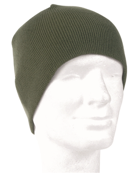 Универсальная шапка унисекс для мужчин и женщин Mil-Tec размер One size из 100% мягкого полиакрила машинной вязки демисезонная без подкладки оливковая