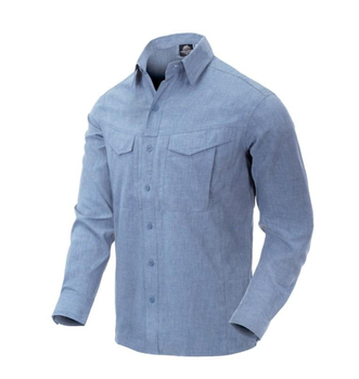 Рубашка Defender MK2 Gentleman Shirt Helikon-Tex Melange Light Blue S Тактическая мужская