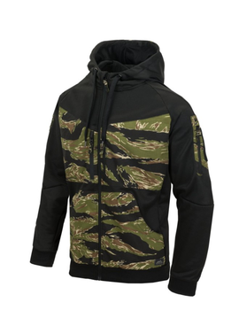 Куртка толстовка (Худі) Rogue Hoodie (Fullzip) Helikon-Tex Black Tiger Stripe S Тактична чоловіча