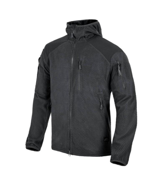 Куртка Alpha Hoodie Jacket - Grid Fleece Helikon-Tex Black L Тактическая