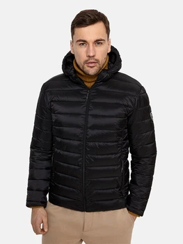 Куртка демисезонная с капюшоном мужская Huppa Stevo 2 17998227-90009 S Черная (4741468887869)