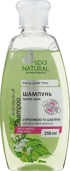 Шампунь против перхоти с крапивой и шалфеем - Natural Spa 250ml (132127-116811)