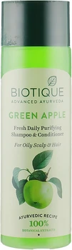 Ежедневный шампунь-кондиционер "Био Зеленое Яблоко" - Biotique Bio Green Apple Fresh Daily Purifying Shampoo & Conditioner 190ml (148573-82782)