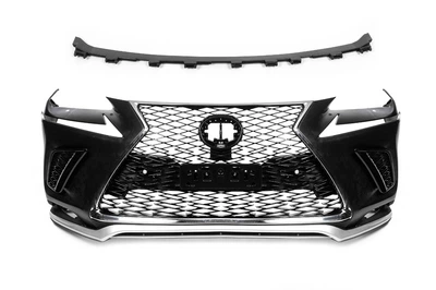 Бампер с решеткой в рестайлинговом дизайне для Lexus NX 2014-2021 гг