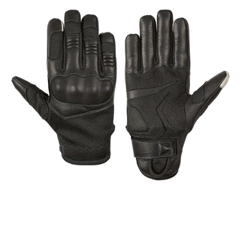 Тактичні сенсорні шкіряні рукавички Holik Beth black розмір 2XL