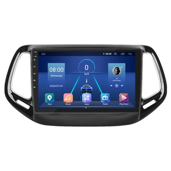 Штатная магнитола Lesko для Jeep Compass II 2017-н.в. экран 10" 6/128Gb 4G Wi-Fi GPS Top Джип