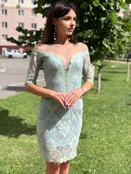 Жіноче плаття з гіпюру Poliit 8482 ментоловий 36