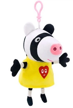 Плюшевая игрушка Друг Свинки Пеппы Зебра Зои 19 см Peppa из семьи Пеппа ( Zoe Zebra) (513019876-7)