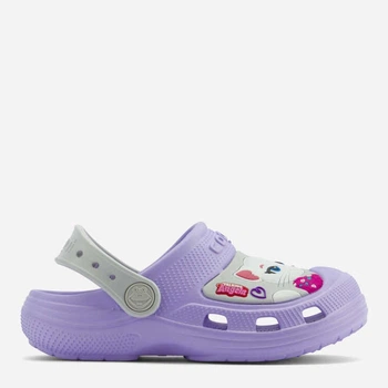 Детские кроксы-сабо для девочки Coqui Maxi Talking Tom and Friends 9382-602-0246 24/25 Lt. lila/Khaki grey (8595662646571)