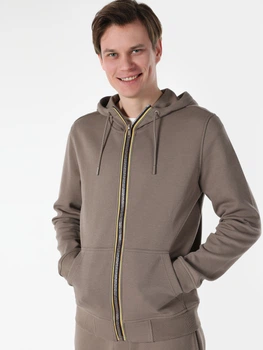 Толстовка на флисе, на молнии мужская Colin`s CL1061684VZN S Коричневая (8683197511997)