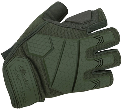 Тактичні рукавички Kombat Alpha Fingerless Tactical Gloves Оливкові M (kb-aftg-olgr-m)