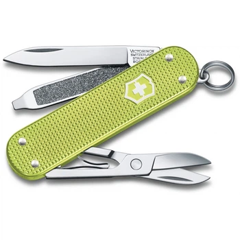 Складаний швейцарський ніж Victorinox Vx06221.241G Classic SD Alox Colors Lime Twist 5 функцій 58 мм