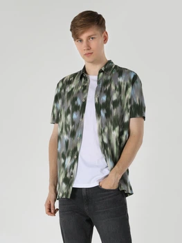 Сорочка літня чоловіча Colin's CL1063179OLG XXL Olive Green (8683197579942)