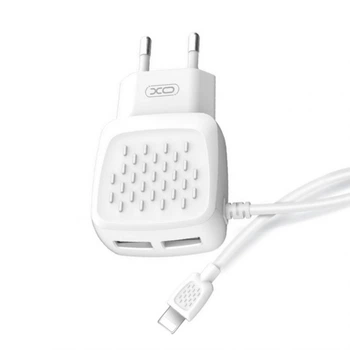 Сетевое зарядное устройство (адаптер) XO L51 2USB / 2.1А + Lightning white