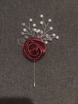 Бутоньєрка Styduo dekory бордова (4401)