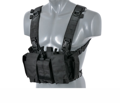 Розгрузка Тактичний Гібридний Жилет CHEST RIG- Чорний